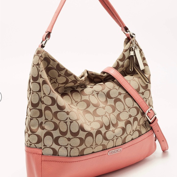 Coach Red and Tan Shoulder Bag - Picture 4 of 6